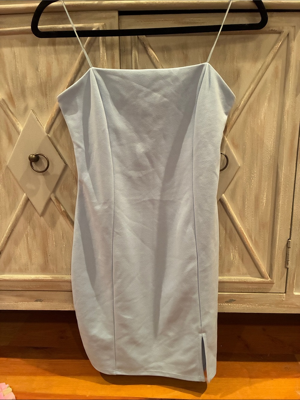 Blue Blush Light Blue Spaghetti Strap Mini Dress